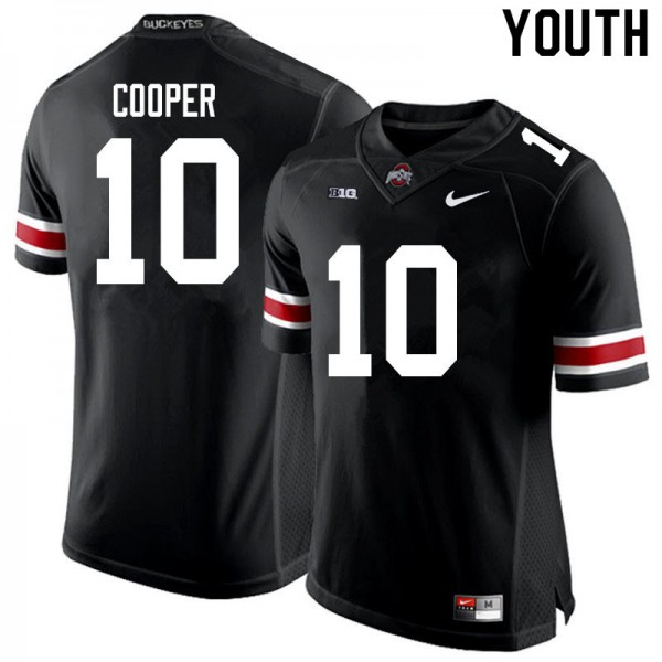 Ohio State Buckeyes #10 Mookie Cooper Youth Embroidery Jersey Black